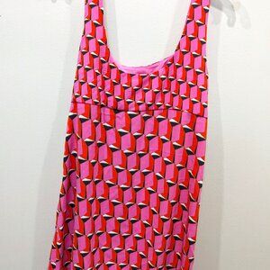 Diane von Furstenberg for Target pink geo mini dress size 14 NWT